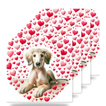Saluki ceramic coasters set of 4