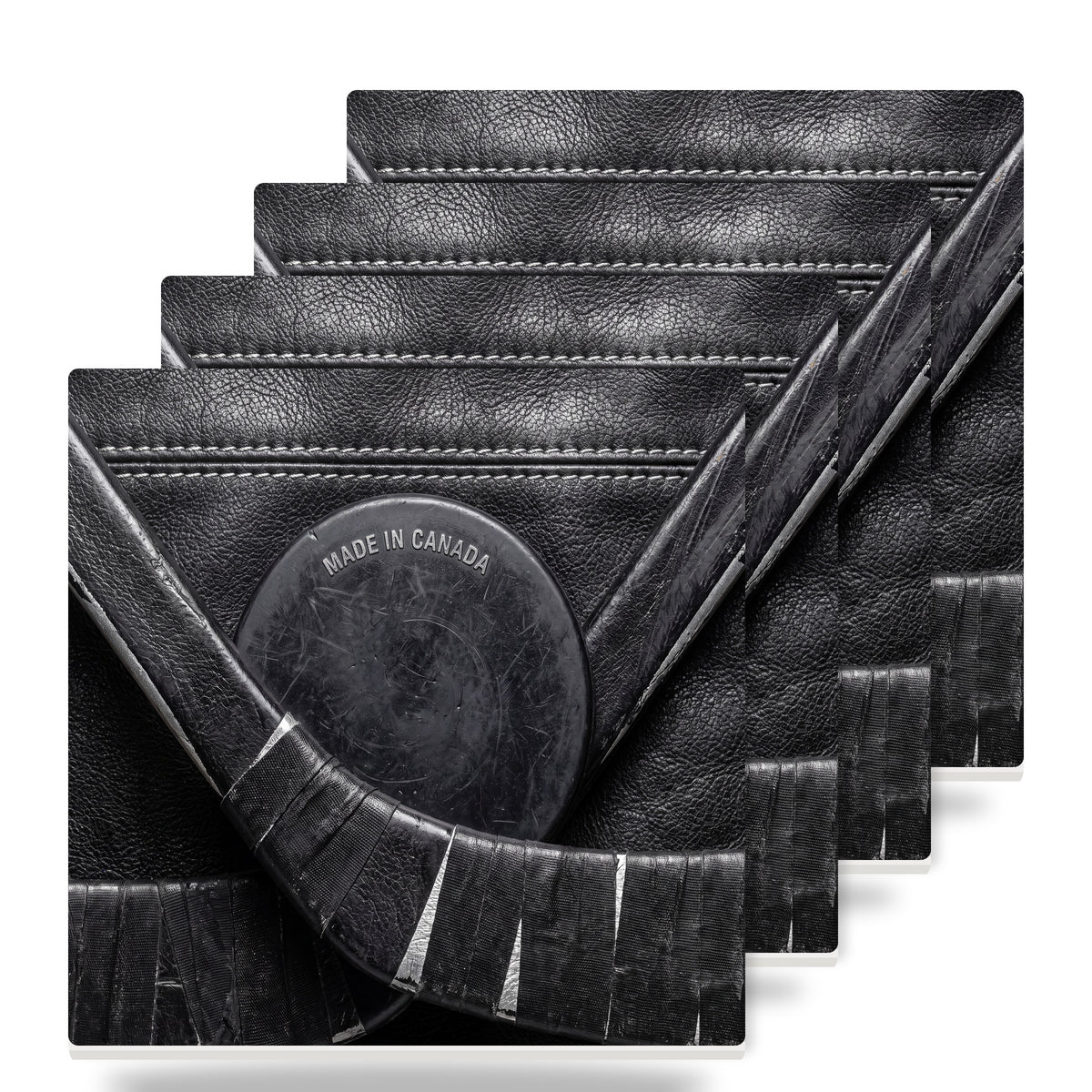 Hockey ceramic coasters set of 4