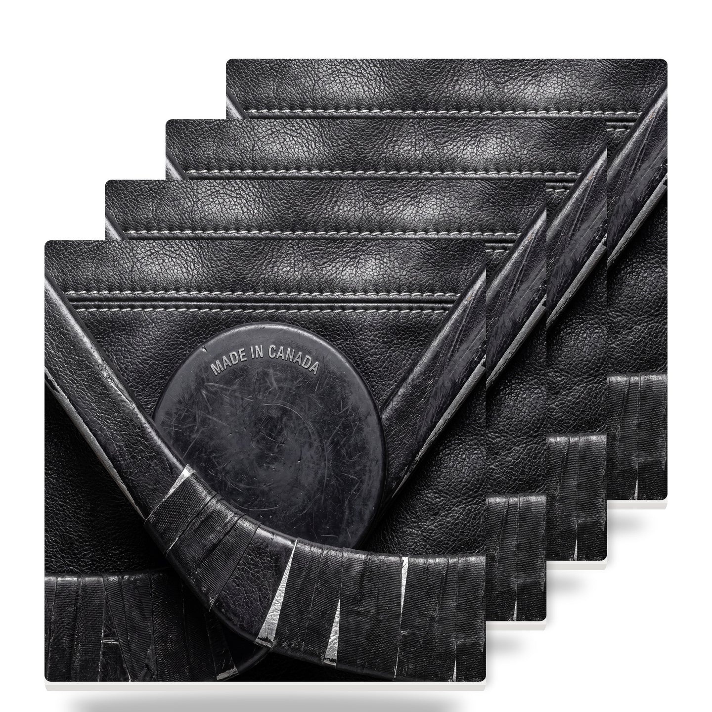 Hockey ceramic coasters set of 4