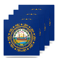 New Hampshire State Flag ceramic coasters set of 4