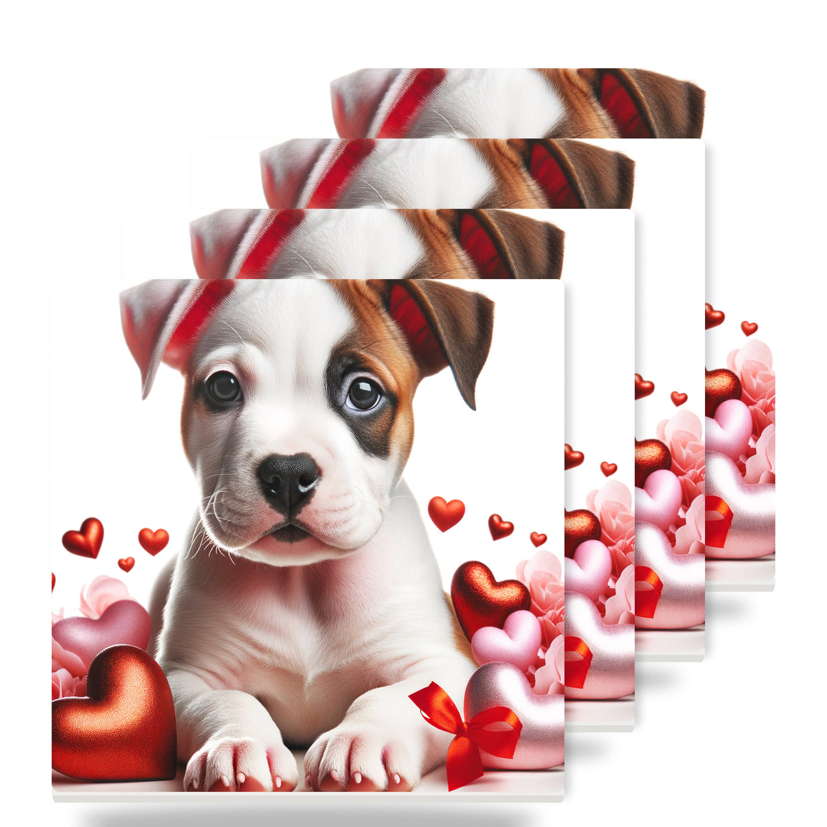 American Staffordshire Terrier ceramic coasters set of 4