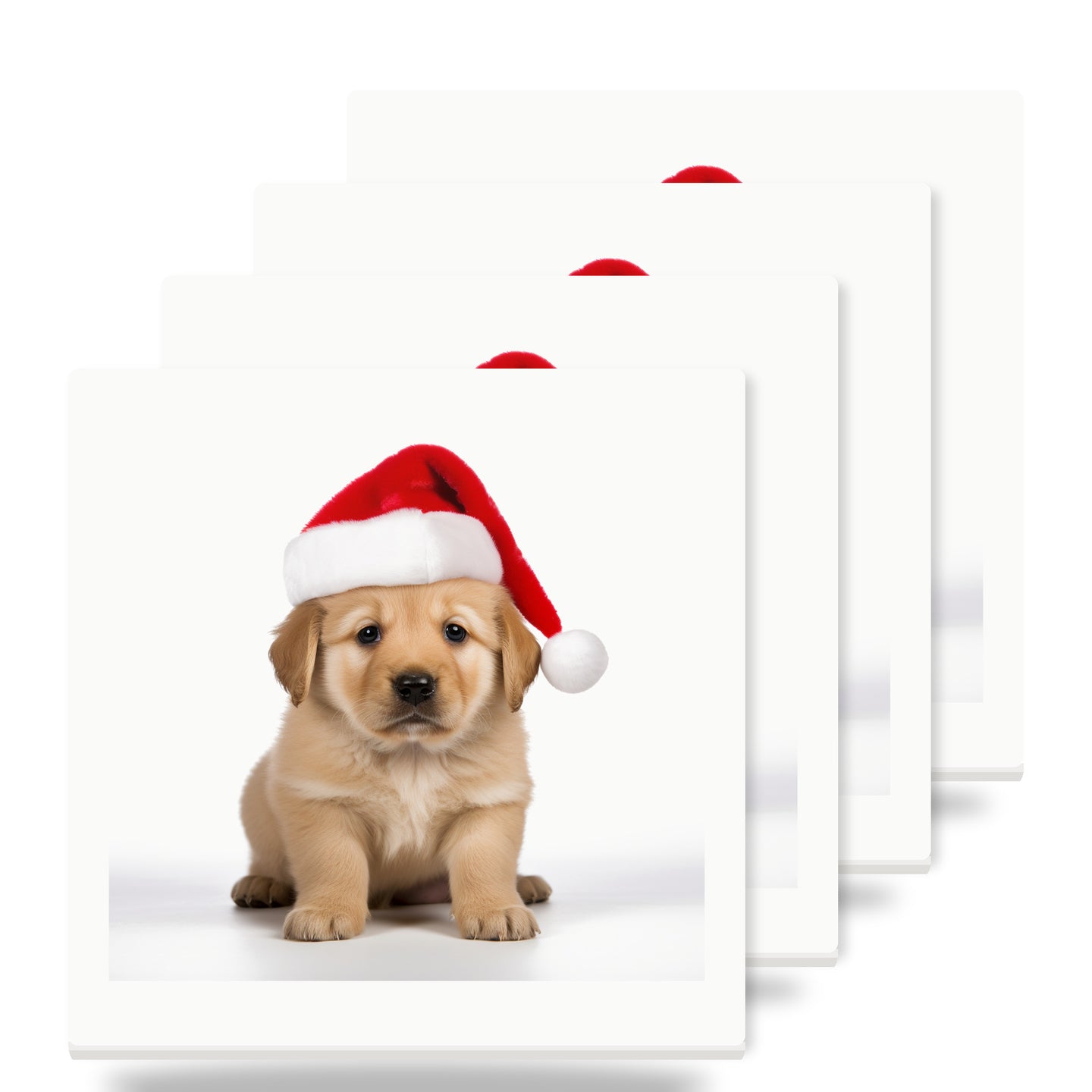 Chinook Puppy ceramic coasters set of 4