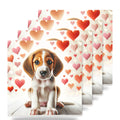 Beagle ceramic coasters set of 4