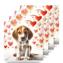 Beagle ceramic coasters set of 4