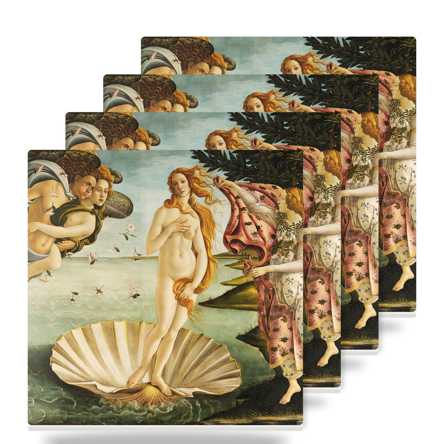 Birth Of Venus ceramic coasters set of 4