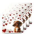 Dachshund ceramic coasters set of 4