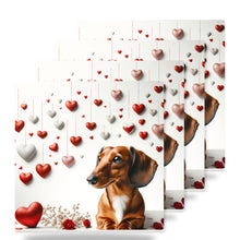 Dachshund ceramic coasters set of 4