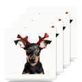 Doberman Pinscher Puppy ceramic coasters set of 4