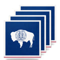 Wyoming State Flag ceramic coasters set of 4