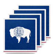 Wyoming State Flag ceramic coasters set of 4