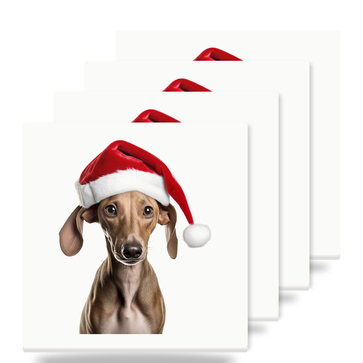 Azawakh Puppy ceramic coasters set of 4