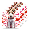 Wire Fox Terrier ceramic coasters set of 4