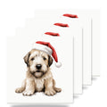 Soft Coated Wheaten Terrier Puppy Drawing ceramic coasters set of 4