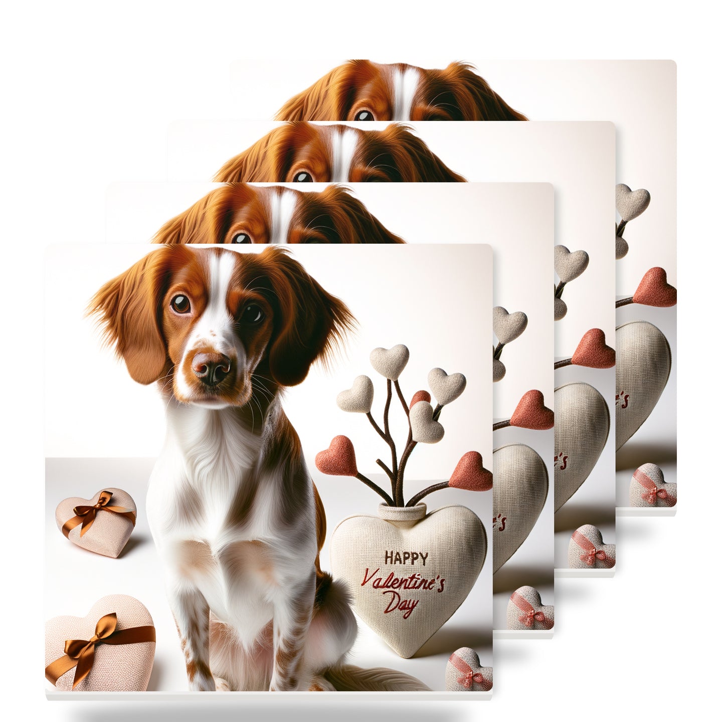 Brittany ceramic coasters set of 4