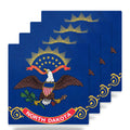 North Dakota State Flag ceramic coasters set of 4