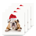 Bulldog ceramic coasters set of 4