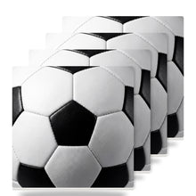 Soccer Ball ceramic coasters set of 4