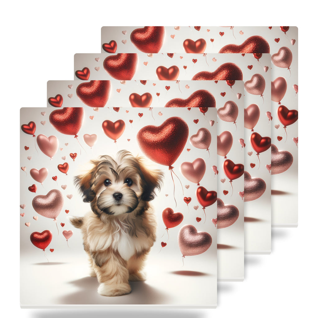 Havanese ceramic coasters set of 4