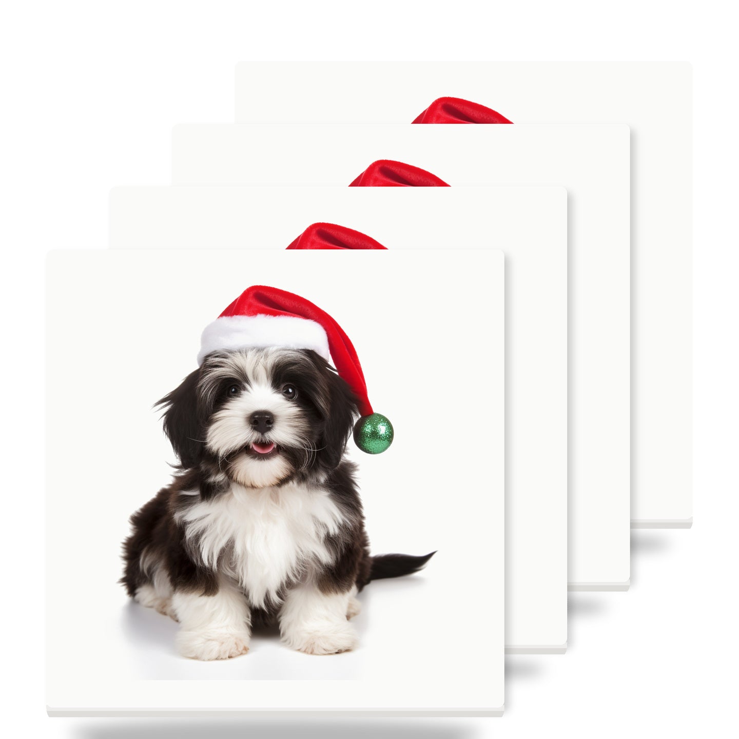 Havanese ceramic coasters set of 4