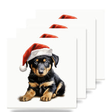 Beauceron Puppy Drawing ceramic coasters set of 4