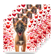 Belgian Malinois ceramic coasters set of 4