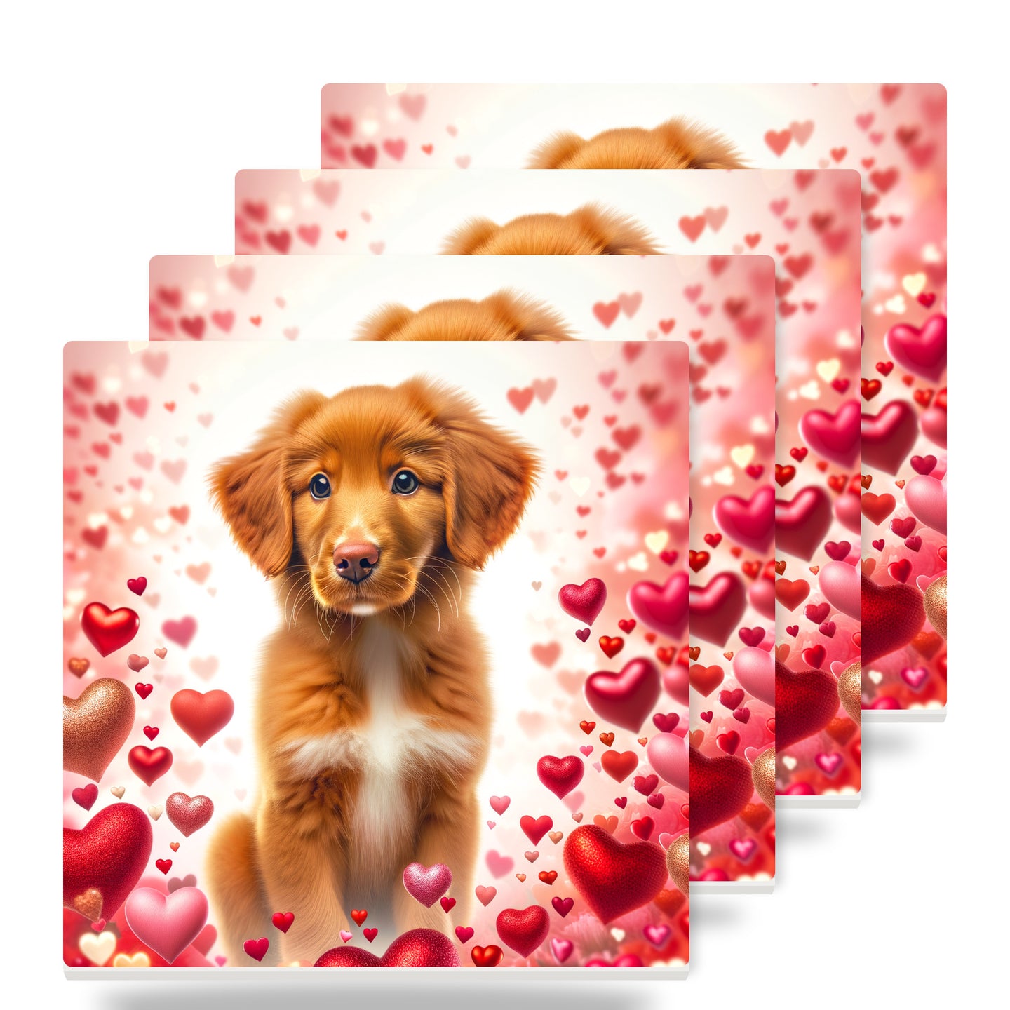 Nova Scotia Duck Tolling Retriever ceramic coasters set of 4