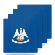 Louisiana State Flag ceramic coasters set of 4