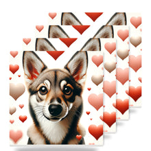 Swedish Vallhund ceramic coasters set of 4