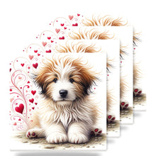Bearded Collie ceramic coasters set of 4