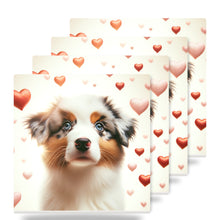Australian Shepherd ceramic coasters set of 4