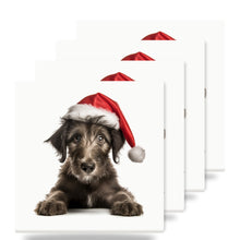 Scottish Deerhound Puppy ceramic coasters set of 4