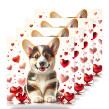 Pembroke Welsh Corgi ceramic coasters set of 4