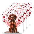 Irish Setter ceramic coasters set of 4