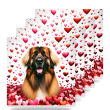 Leonberger ceramic coasters set of 4