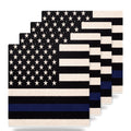 Thin Blue Line Flag ceramic coasters set of 4