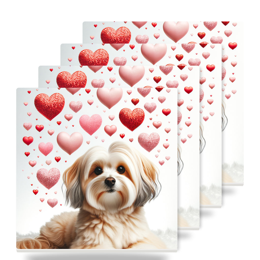Havanese ceramic coasters set of 4