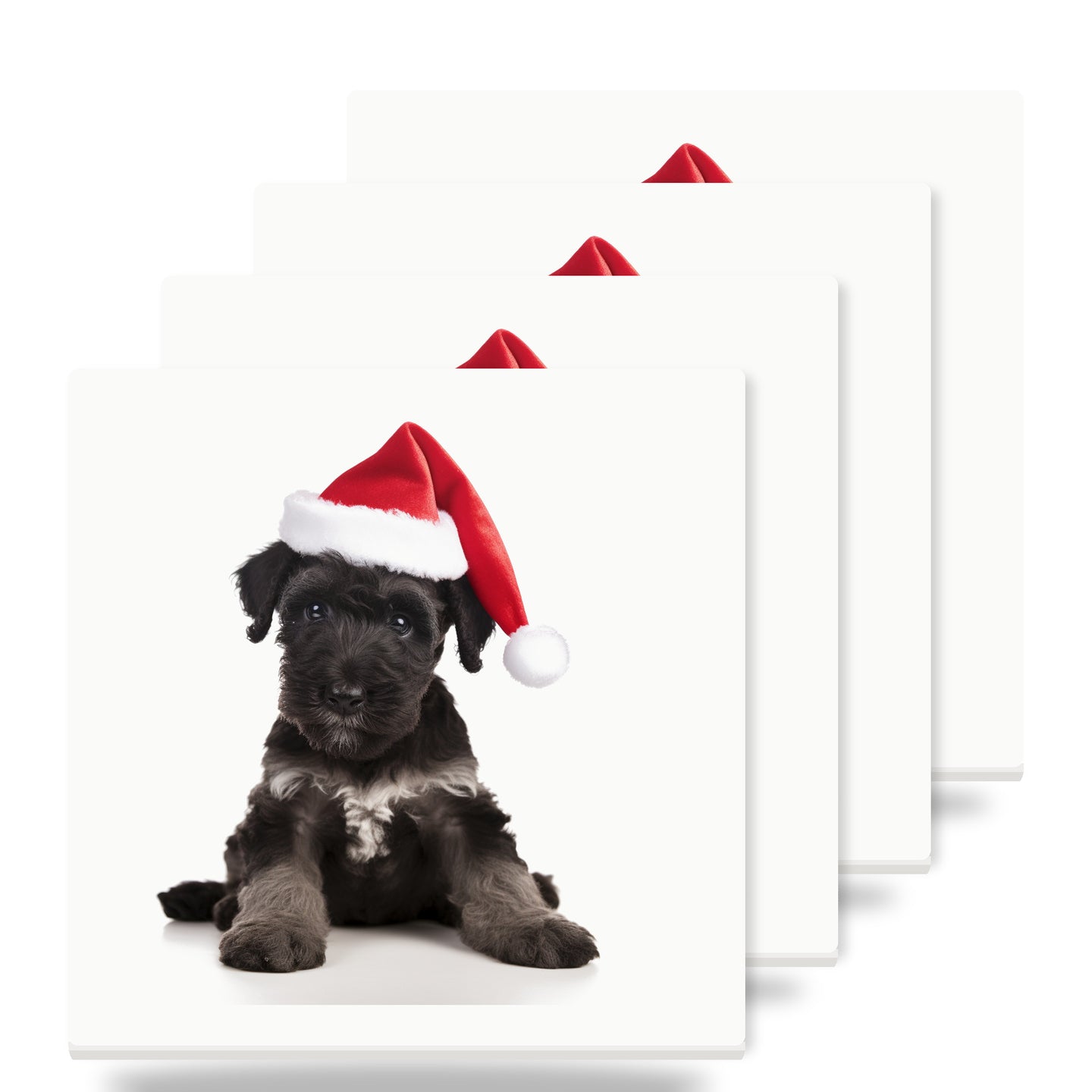 Kerry Blue Terrier Puppy ceramic coasters set of 4