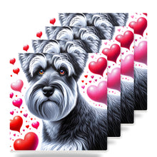 Miniature Schnauzer ceramic coasters set of 4