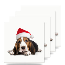 Basset Hound Puppy ceramic coasters set of 4
