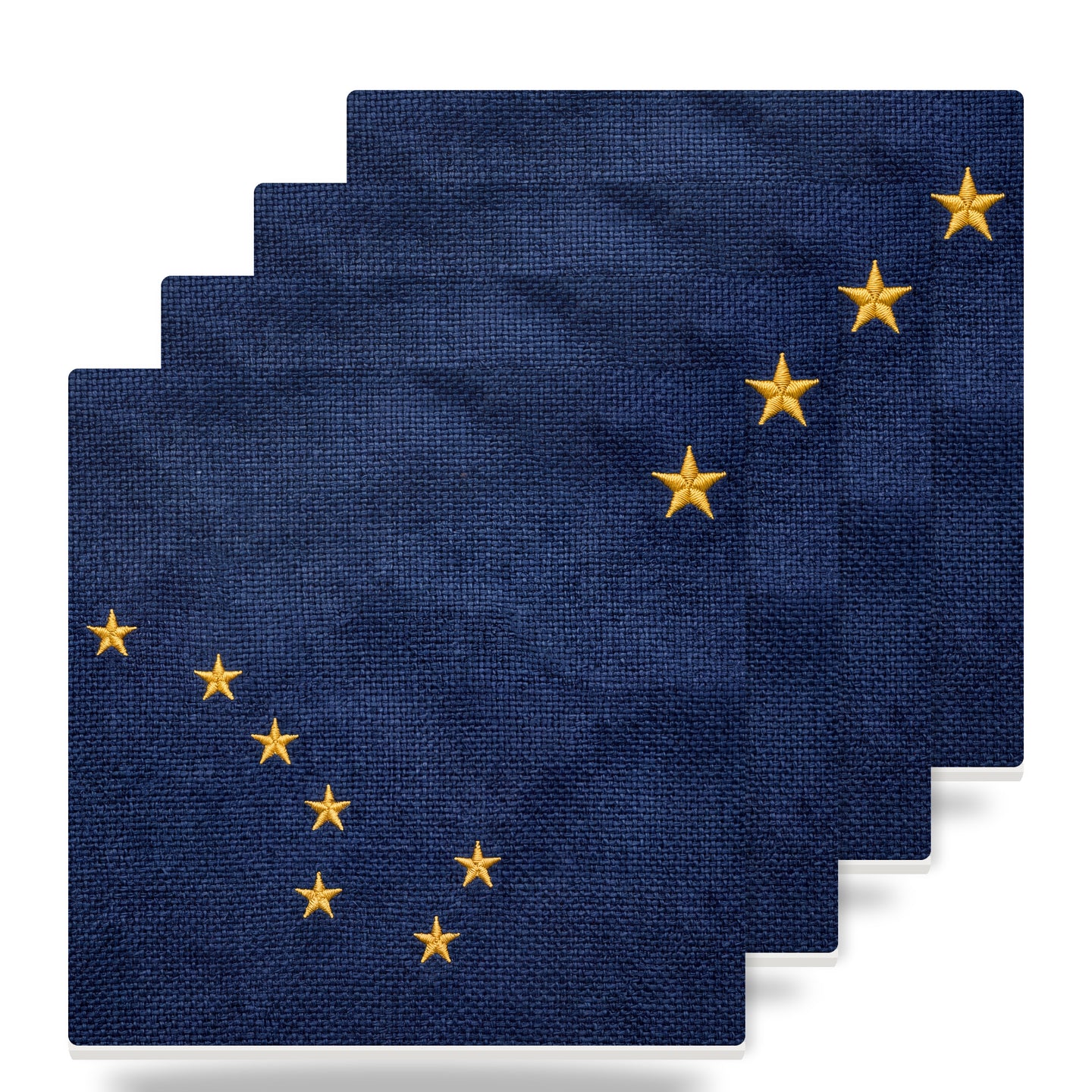 Alaska State Flag ceramic coasters set of 4