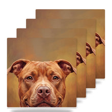 Pit Bull Portrait ceramic coasters set of 4