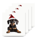 Doberman Pinscher Puppy ceramic coasters set of 4