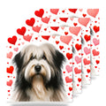 Tibetan Terrier ceramic coasters set of 4