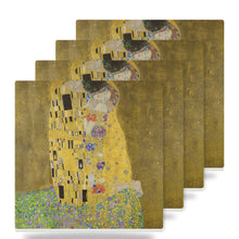 The Kiss ceramic coasters set of 4