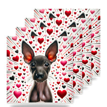 Xoloitzcuintli ceramic coasters set of 4