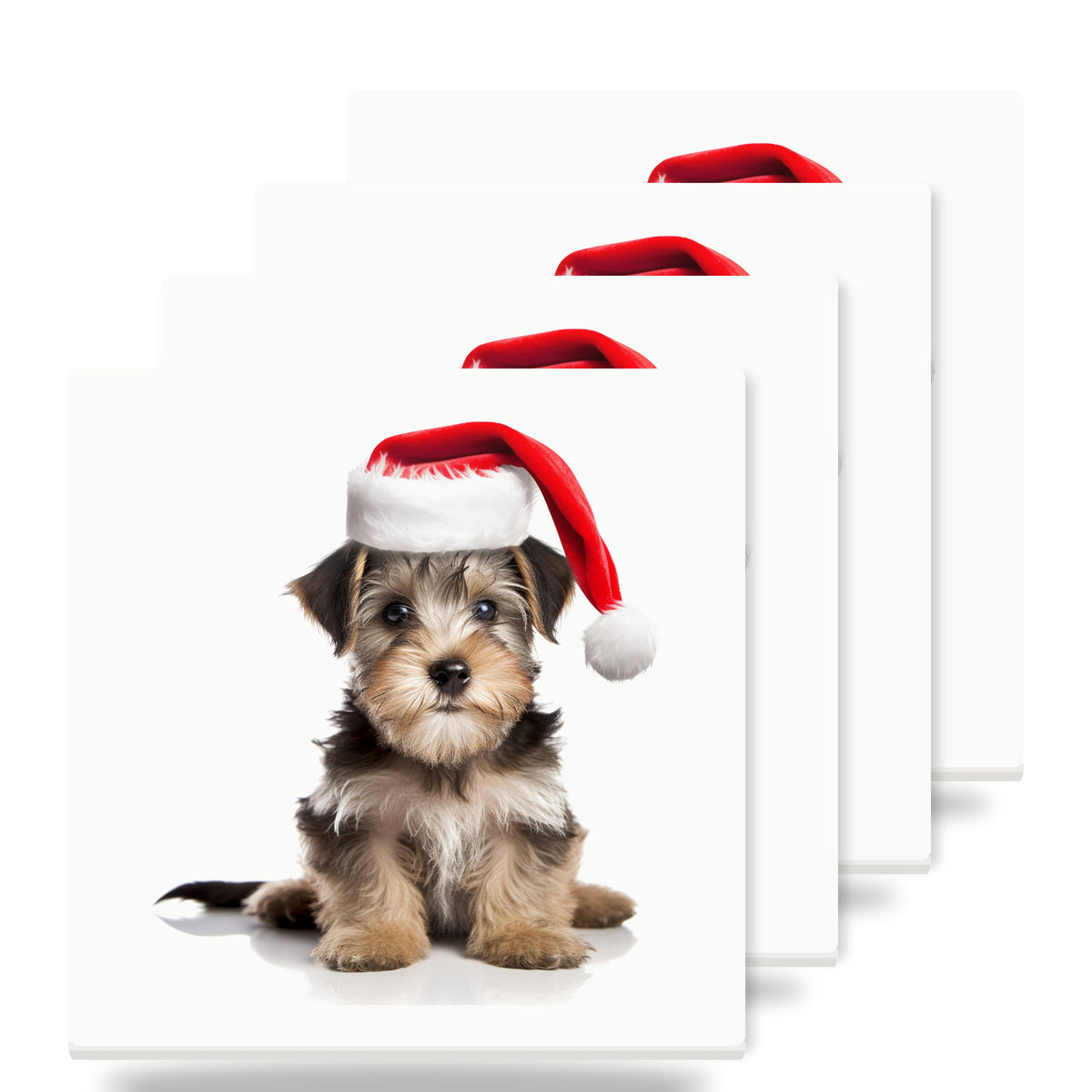 American Hairless Terrier ceramic coasters set of 4