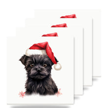 Affenpinscher Puppy Drawing ceramic coasters set of 4