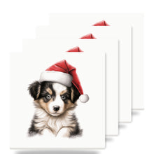 Collie Puppy Drawing ceramic coasters set of 4