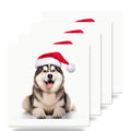 Alaskan Malamute ceramic coasters set of 4