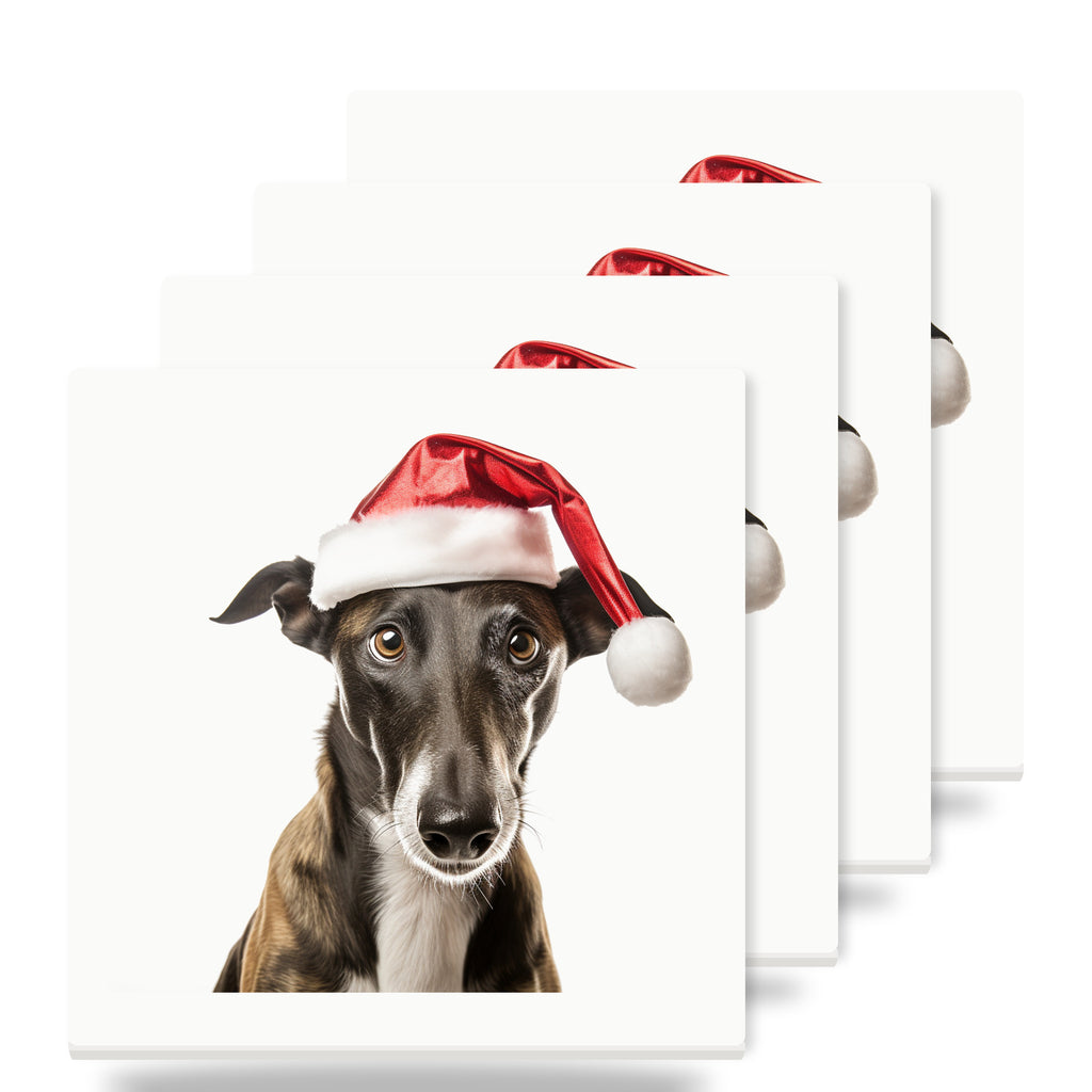 Greyhound ceramic coasters set of 4